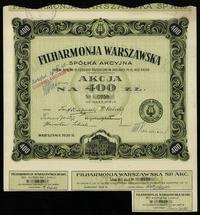 1 akcja na 400 złotych 1930, Warszawa, numeracja
