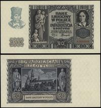 20 złotych 1.03.1940, seria A, numeracja 0002249