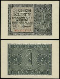 1 złoty 1.08.1941, seria BD, numeracja 2254737, 