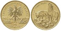 2 złote  1999, Warszawa, Wilk, golden nordic, Pa