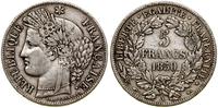 5 franków 1850 A, Paryż, srebro próby 900, 25 g,