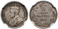 10 centów 1911, Ottawa, ładna moneta w pudełku N