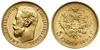 5 rubli 1899 ФЗ, Petersburg, złoto, 4.30 g, pięk