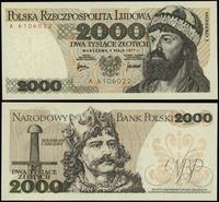 2.000 złotych 1.05.1977, rzadka, seria początkow