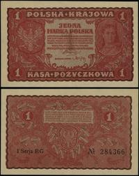 1 marka polska 23.08.1919, seria I-EG, numeracja