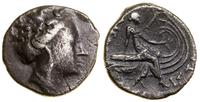 drachma ok. III–II w. pne, Aw: Głowa nimfy Histi