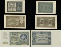 zestaw: 1, 2, 5 złotych 1.08.1941, razem 3 sztuk