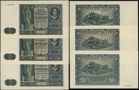 zestaw: 3 x 50 złotych 1.08.1941, serie: C, D, E