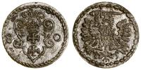 denar 1580, Gdańsk, patyna, bardzo ładny, CNG 12