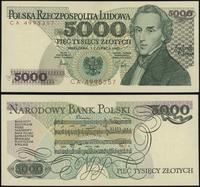 5.000 złotych 1.06.1982, seria CA, numeracja 499