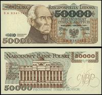 50.000 złotych 1.12.1989, seria BA, numeracja 83