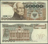 50.000 złotych 1.12.1989, seria BU, numeracja 28