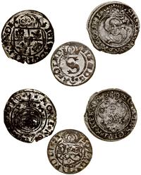 zestaw 3 monet, w zestawie: szeląg 1589 Ryga, sz