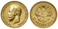 10 rubli 1901 (Ф•З), Petersburg, złoto, 8.60 g, 