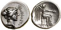 denar 47–46 pne, mennica w Afryce, Aw: Głowa Rom