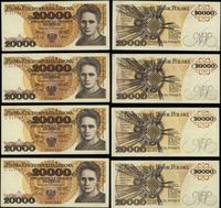 zestaw: 4 x 20.000 złotych 1.02.1989, serie: H, 