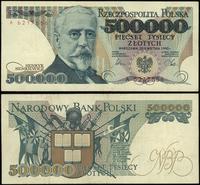 500.000 złotych 20.04.1990, rzadsza, początkowa 