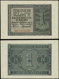 1 złoty 1.08.1941, seria BE, numeracja 5553636, 