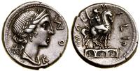 denar 114–113 pne, Rzym, Aw: Głowa Romy w prawo,