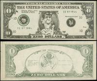 0 dolarów 22.07.1984, prezydent USA Ronald Reaga