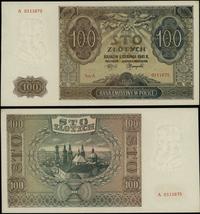 100 złotych 1.08.1941, seria A, numeracja 011167