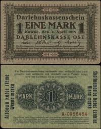 1 marka 4.04.1918, Kowno, seria A, numeracja 095