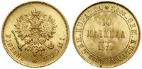 10 marek 1879 S, Helsinki, złoto, 3.22 g, uszkod