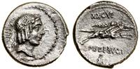 denar 90 pne, Rzym, Aw: Głowa Apollina w prawo, 