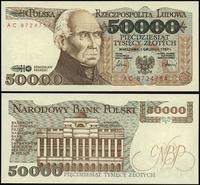 50.000 złotych 1.12.1989, seria AC, numeracja 87