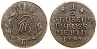 1/2 grosza 1797 B, Wrocław, mała litera W w mono