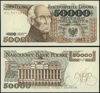 50.000 złotych 1.12.1989, seria AC, numeracja 50
