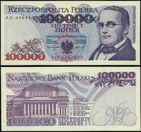 100.000 złotych 16.11.1993, seria AD, numeracja 