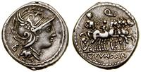 denar 101 pne, Rzym, Aw: Głowa Romy w prawo, z l