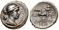 denar 60 pne, Rzym, Aw: Popiersie Leukonii w pra