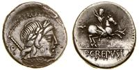 denar 82 pne, Rzym, Aw: Głowa w wieńcu laurowym 