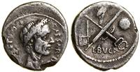 denar 44 pne, Rzym, Aw: Głowa Juliusza Cezara w 