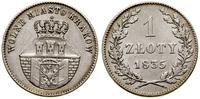 1 złoty 1835, Wiedeń, patyna, ryski na monecie, 