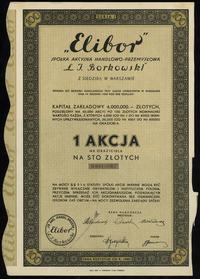 1 akcja na 100 złotych 1934, Warszawa, seria I, 