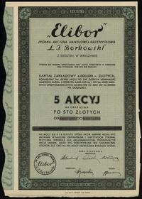 Polska, 5 akcji po 100 złotych = 500 złotych, 1934