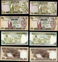 Zambia, zestaw 8 banknotów, 1980–1991