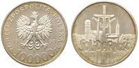 100.000 złotych 1990, USA, Solidarność, srebro, 