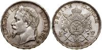 5 franków 1867 A, Paryż, srebro próby 900, bardz