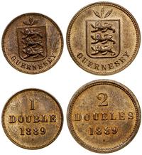 zestaw 4 monet 1889 H, Birmingham, w skąłd zesta