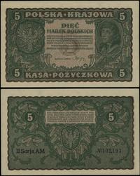 5 marek polskich 23.08.1919, seria II-AM, numera