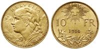 10 franków 1915 B, Berno, typ Vreneli, złoto, 3.