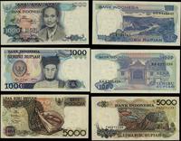 Indonezja, zestaw 3 banknotów, 1980–1992