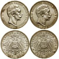 zestaw: 2 x 3 marki 1908 A, 1909 A, Berlin, rocz