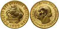 50 milionów marek 1923, miedź złocona, 31.92 g, 