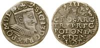 trojak 1595, Poznań, wydłużona twarz króla, wyso