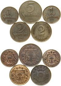zestaw 5 monet, 2 x 1 santim (1932, 1935), 2 san